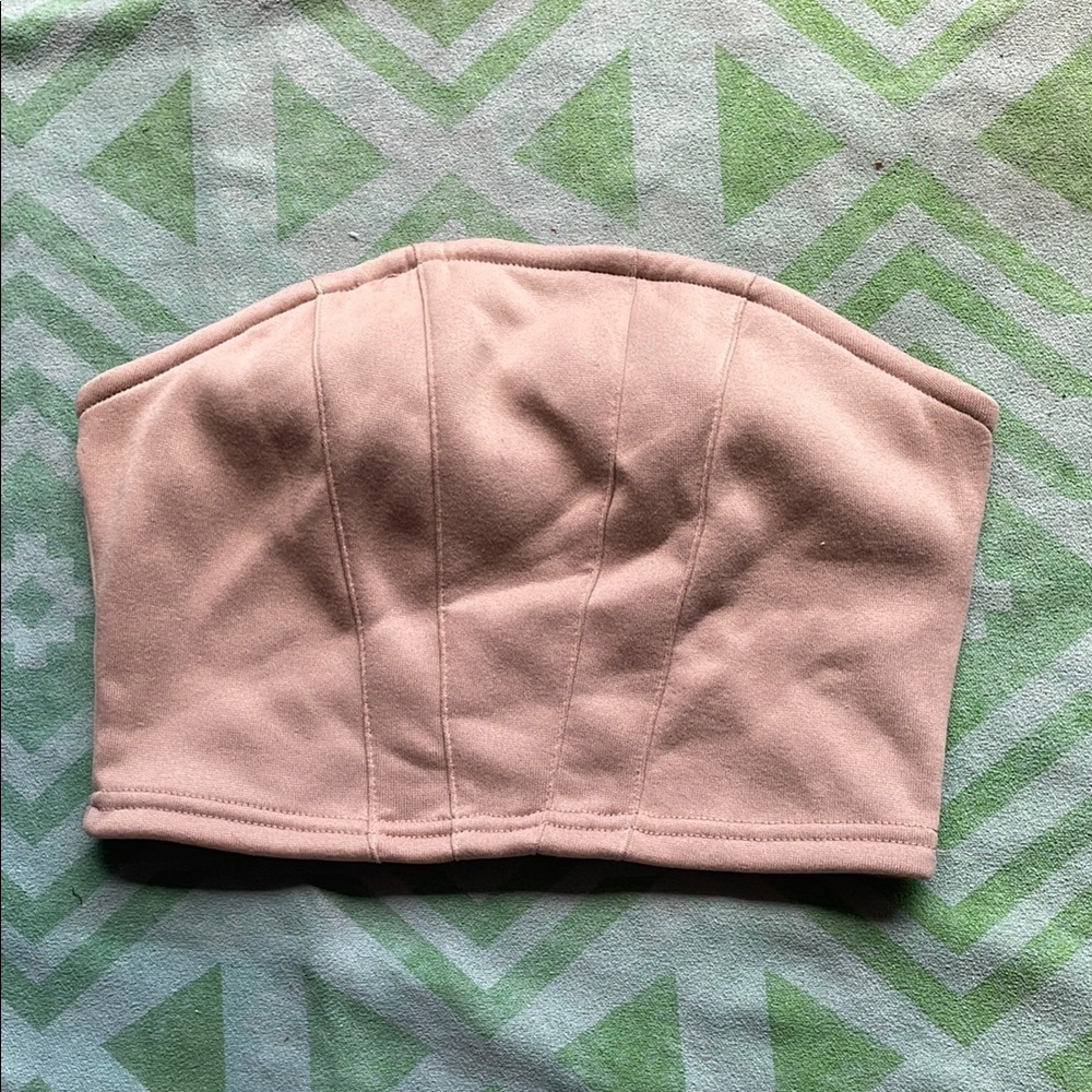 Cider crop top tan S/M